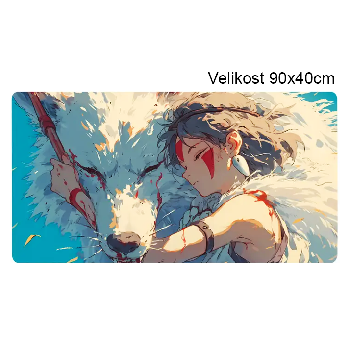 Podložka pod myš: Ghibli Studio Princezna Mononoke San & Moro