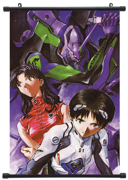 Wallscroll: Neo Genesis Evangelion Misato Katsuragi & Shinji Ikari