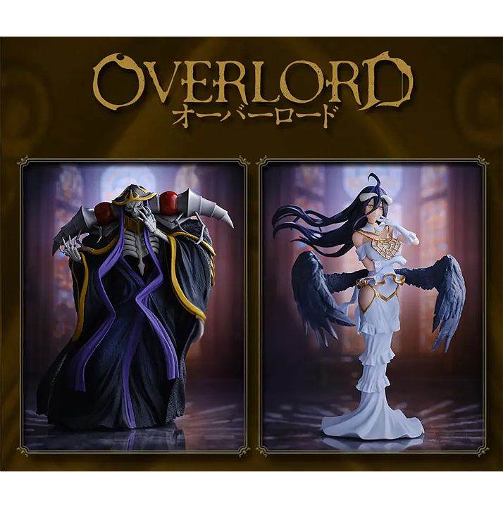 Set 2 Figurek Overlord Albedo Albed & Ainz Ooal Gown Figure