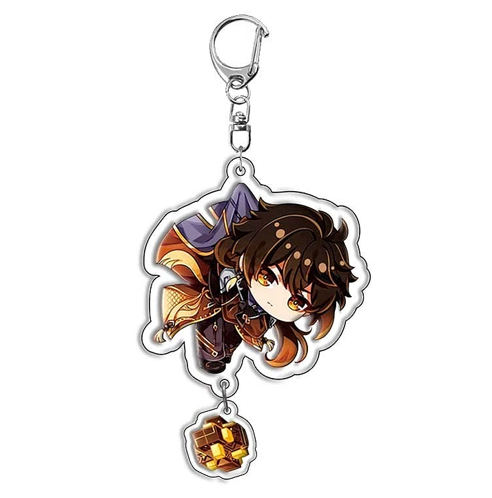 Akrylová Klíčenka Genshin Impact Zhongli