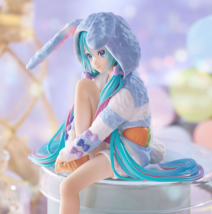 Hatsune Miku Noodle Stopper Bunny Ear Pajamas Blue Ver. Figure 