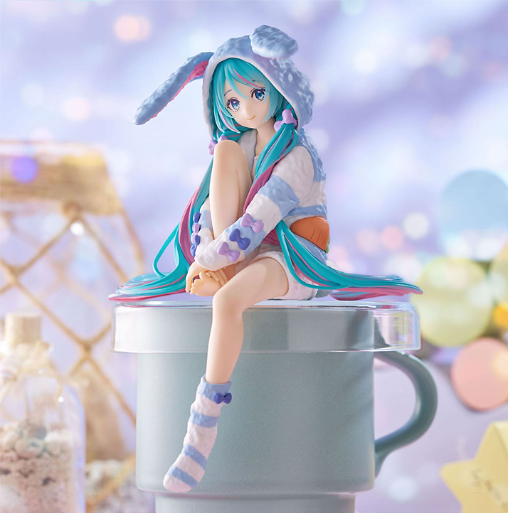 Hatsune Miku Noodle Stopper Bunny Ear Pajamas Blue Ver. Figure 