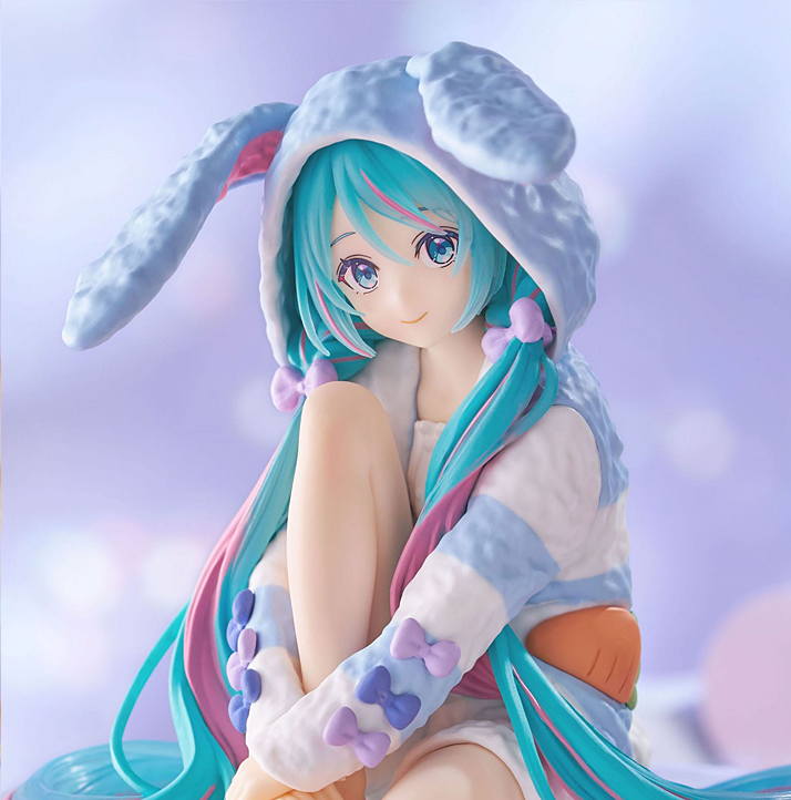Hatsune Miku Noodle Stopper Bunny Ear Pajamas Blue Ver. Figure 