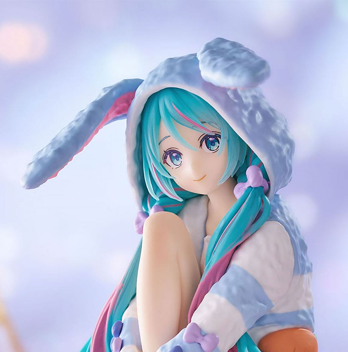 Hatsune Miku Noodle Stopper Bunny Ear Pajamas Blue Ver. Figure 